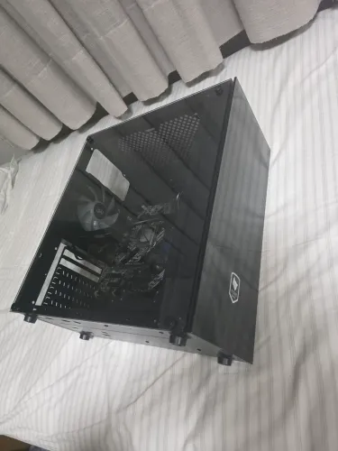 Kit Processador I3-10100F com cooler + Gabinete pichau com fans + placa Mãe H10M-E DDR4