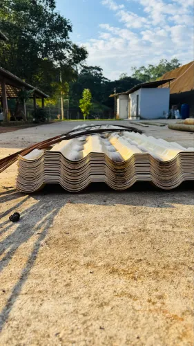 Telha colonial pvc (NOVAS) 5,25x0,88 Marfim 