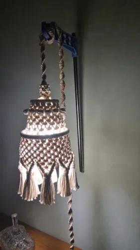 Luminaria de Macrame pendente Boho Chic