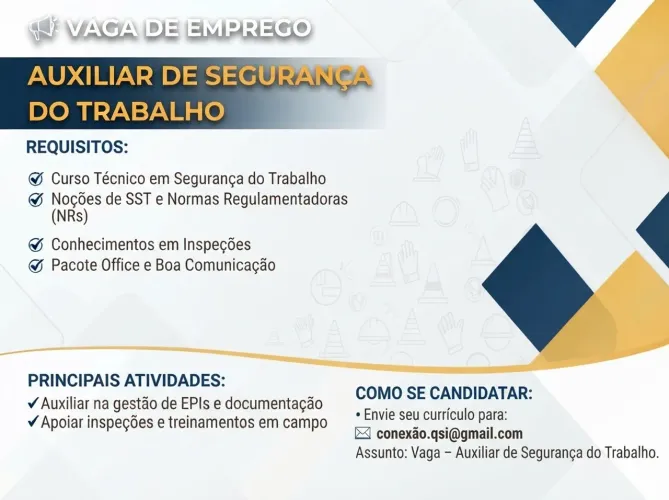 Auxiliar de segurança do trabalho 