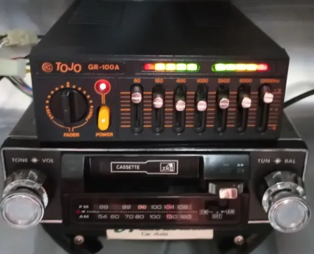 TKR CRF-150M com Tojo GR100 atualizado Bluetooth Usb Rádio FM Toca Fitas Japan cara preta 