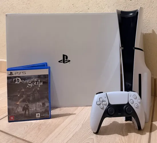 PlayStation 5 slim 1TB completo impecável zero