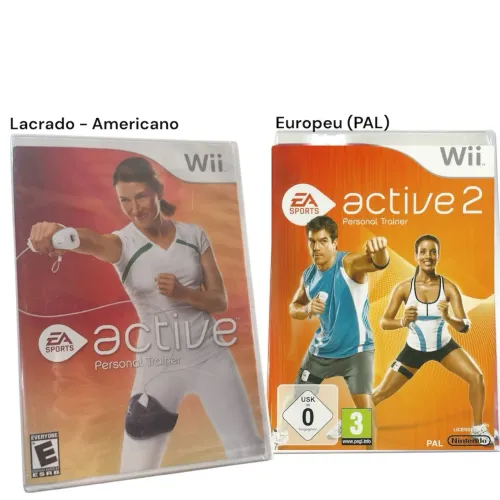 2 jogos originais de Wii EA Sports Active 1 e 2 - Personal Trainer (1 lacrado)