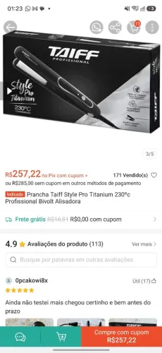 Chapinha taiff style pro titânio 230?