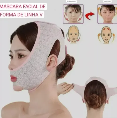 Máscara Lifting Facial Bigode Chinês Queixo E Papadas Kit com 2 Peças - NOVAS