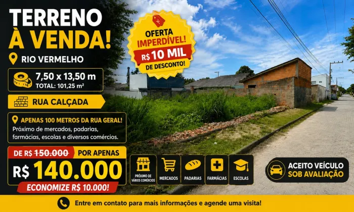terreno a venda no rio vermelho