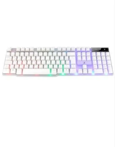 Teclado Semi Mecânico Gamer Rise Mode G1 Full, Membrana, USB, Branco