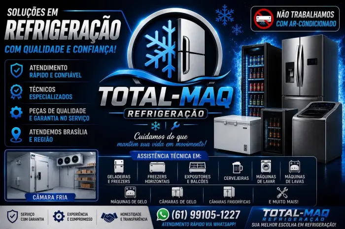 Concerto de geladeira , máquina de lavar , lava e seca , cervejeiro e etc..