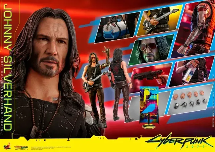 Hot Toys Johnny Silverhand - Cyberpunk 2077 NOVO LACRADO NA CAIXA PARDA