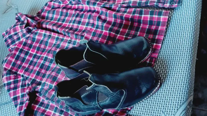 Camisa xadrez/Bota