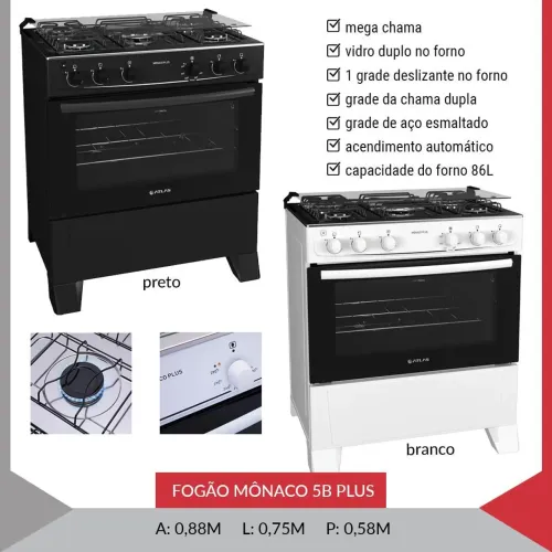Fogão Mônaco plus 5B