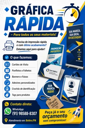 Cartão de Visita, Panfletos, Banners, Crachás 