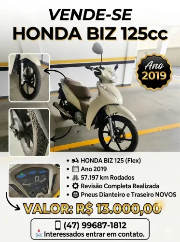 Vende-se moto Honda Biz 125