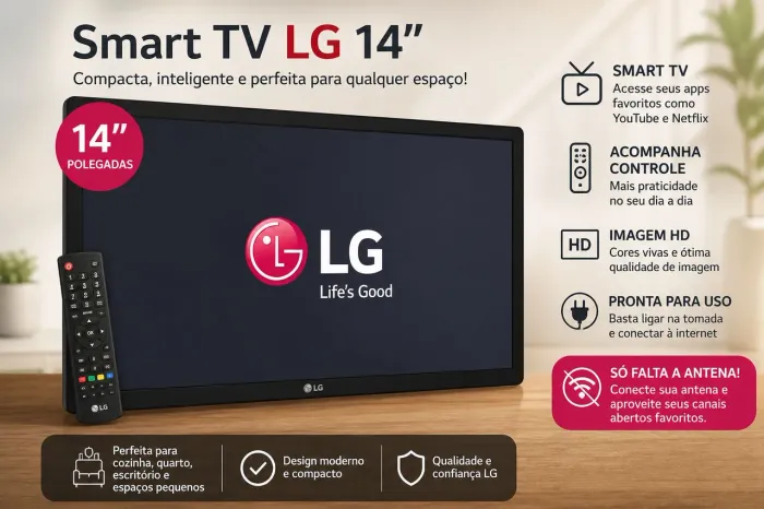 Smart TV 14 polegadas 