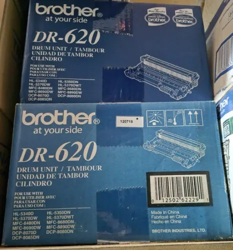 Lote com 2 Fotocondutor Brother Dr620 Original Novo Caixa Boa e Caixa Avariada