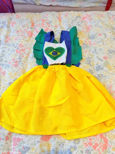 Fantasia Infantil Brasil Copa do Mundo Menina