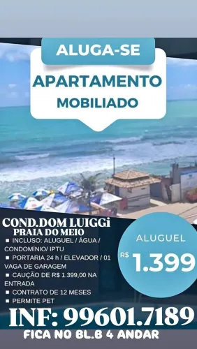 Apt Praia do Meio Aluga/venda