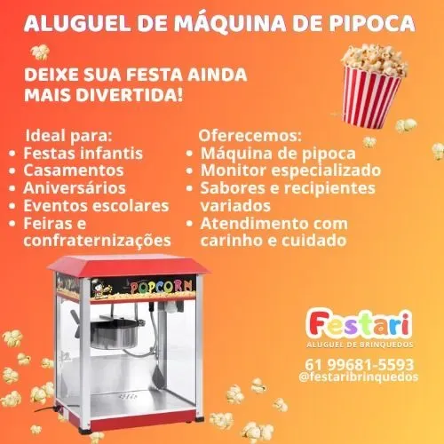 Aluguel de pipoqueira