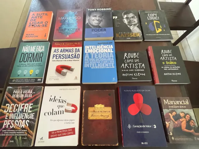 Kit 15 Livros Desenvolvimento Pessoal, Negócios e Marketing - R$199