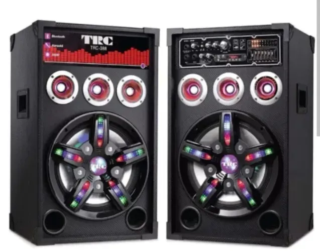 Kit Som Profissional TRC 500W RMS + 2 Microfones Lelong