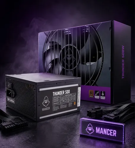 Fonte Gamer Mancer Thunder 500W 80 Plus Bronze - Alto Desempenho e Eficiência