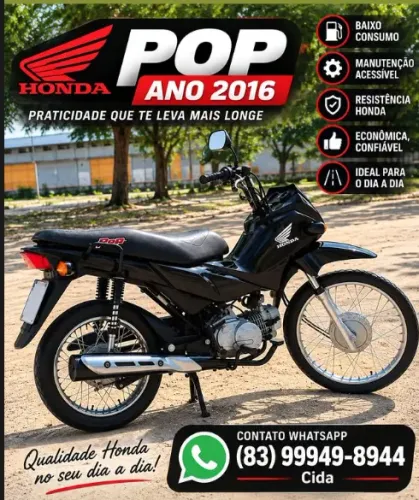 Honda Pop 110i 2016 - Entrada R$ 6.500 + Parcelas de R$ 400