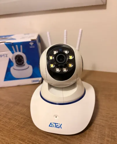 Câmera Segurança Pet Bebê Wifi Ptz 2mp Hd Visão Noturna Icsee App