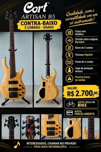 Contra-baixo Cort série Artisan B5