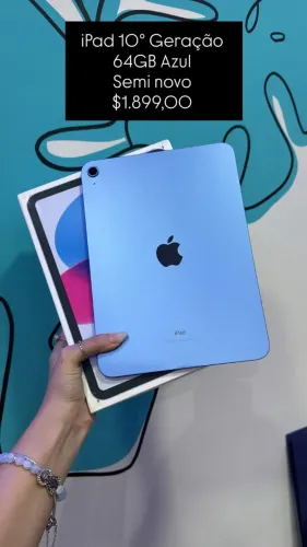 Seminovo: iPad 10 64GB Azul | Loja Fisica