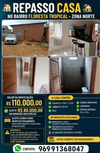 Repasse Casa no Floresta Tropical