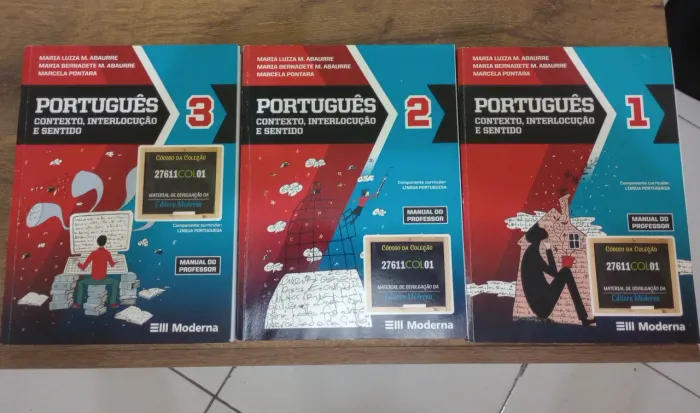 Livro de Português , contexto, interlocução e sentido , Ed. Moderna , Maria, Marcela