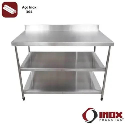 Mesa inox bancada 95cm 600