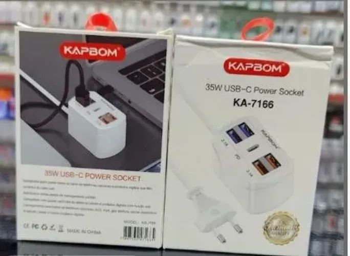 Carregadoe de Tomada com 4 Portas USB e 1 Tipo C Turbo NOVO