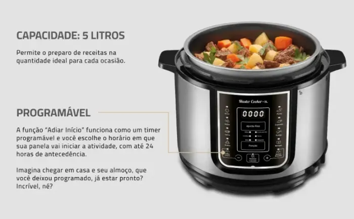 PANELA DE PRESSÃO ELÉTRICA
