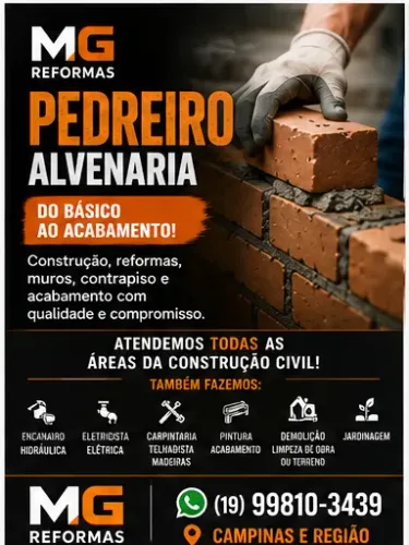 ? Pedreiro em Campinas | Reformas e Construção