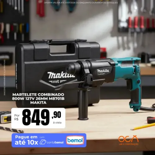 Martelete Combinado 800W 127V 26mm Makita M8701B