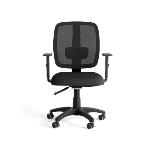 Cadeira Executiva Operacional Vox Backsystem - Couro Preto - Frisokar
