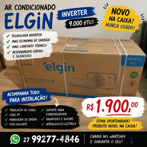 AR-CONDICIONADO ELGIN 9000BTUs INVERTER 