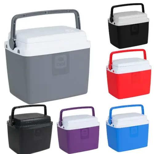 Caixa Térmica 6 Litros. 28 cm x 21 cm x 24 cm. Cabe 8 latas de 350ml 