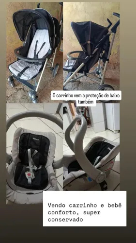 Carrinho de bebê e bebê conforto Da Galzerano 