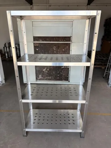 Estante Inox Perfurada 48cm x 99cm (altura 182cm)