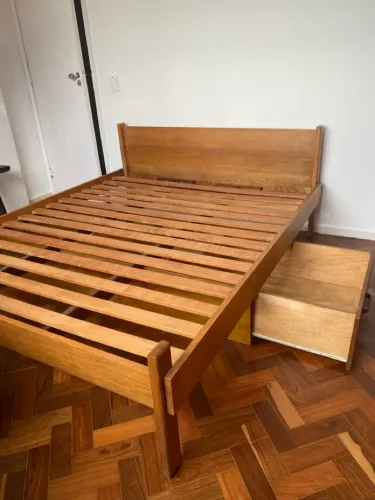 Cama Casal Madeira Maciça Estilo Velha Bahia