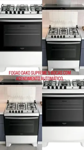 FOGAO DAKO SUPREME 5 BOCAS COM ACENDIMENTO AUTOMÁTICO.
