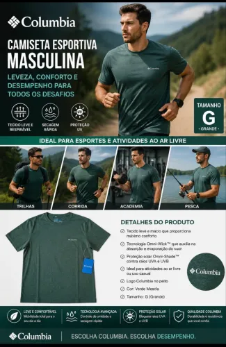 Camiseta Columbia original masculina G