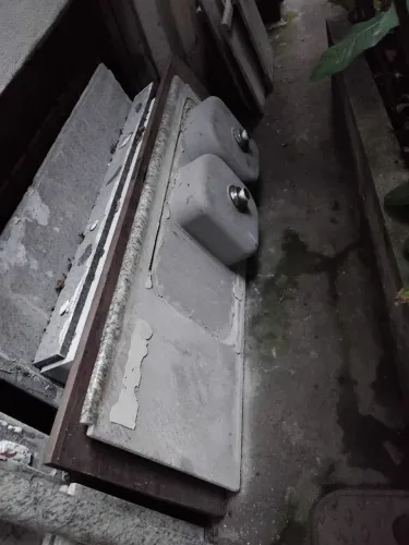 Bancada de pia com 2 cubas cinza corumba 2,00m
