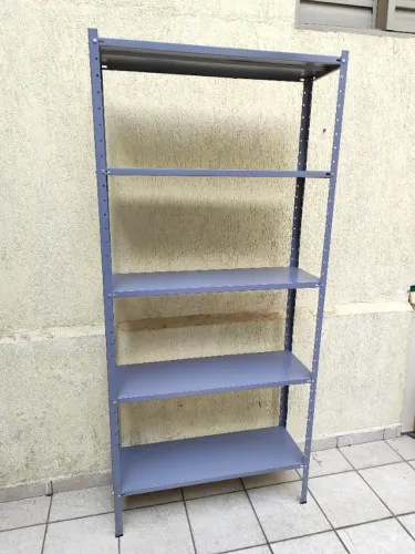 Estante de Aço Cinza 5 Prateleiras em Metal - 2 Metros