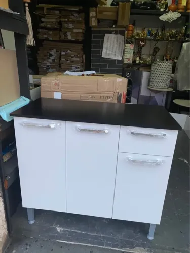 BALCÃO de Cozinha 3 Portas 1 Gaveta NOVO Branco PROMOÇÃO