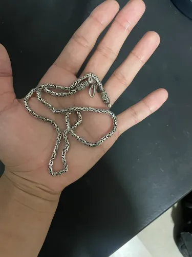 corrente de prata de Bali com o estilo de elo Ponto Peruano