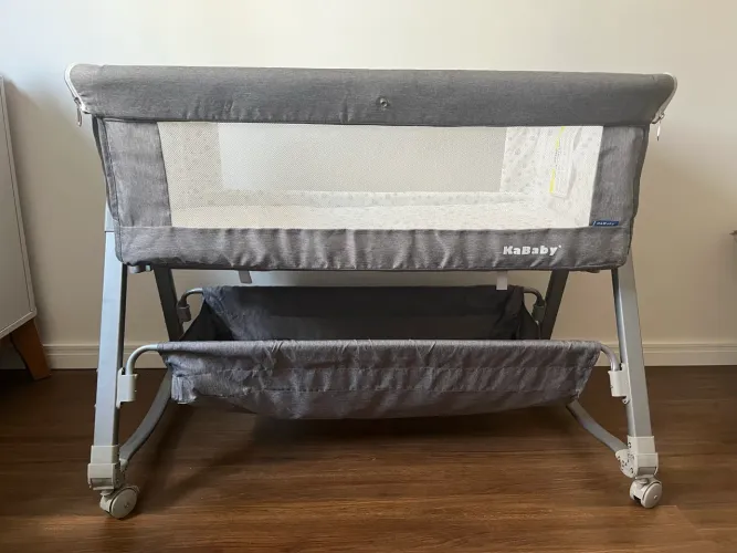 Berço Moisés Co-bed KaBaby com Balanço e Cesto - Cinza