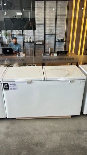 Freezer pra congelados 2 tampas 503 litros novo 2 anos de garantia